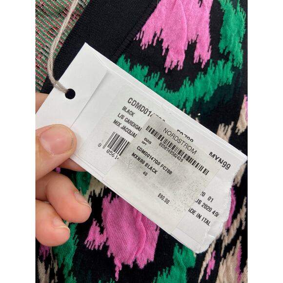 Marni Mix Jacquard Button Front V-Neck Cardigan Sweater Size 40 NWT - Picture 7 of 8